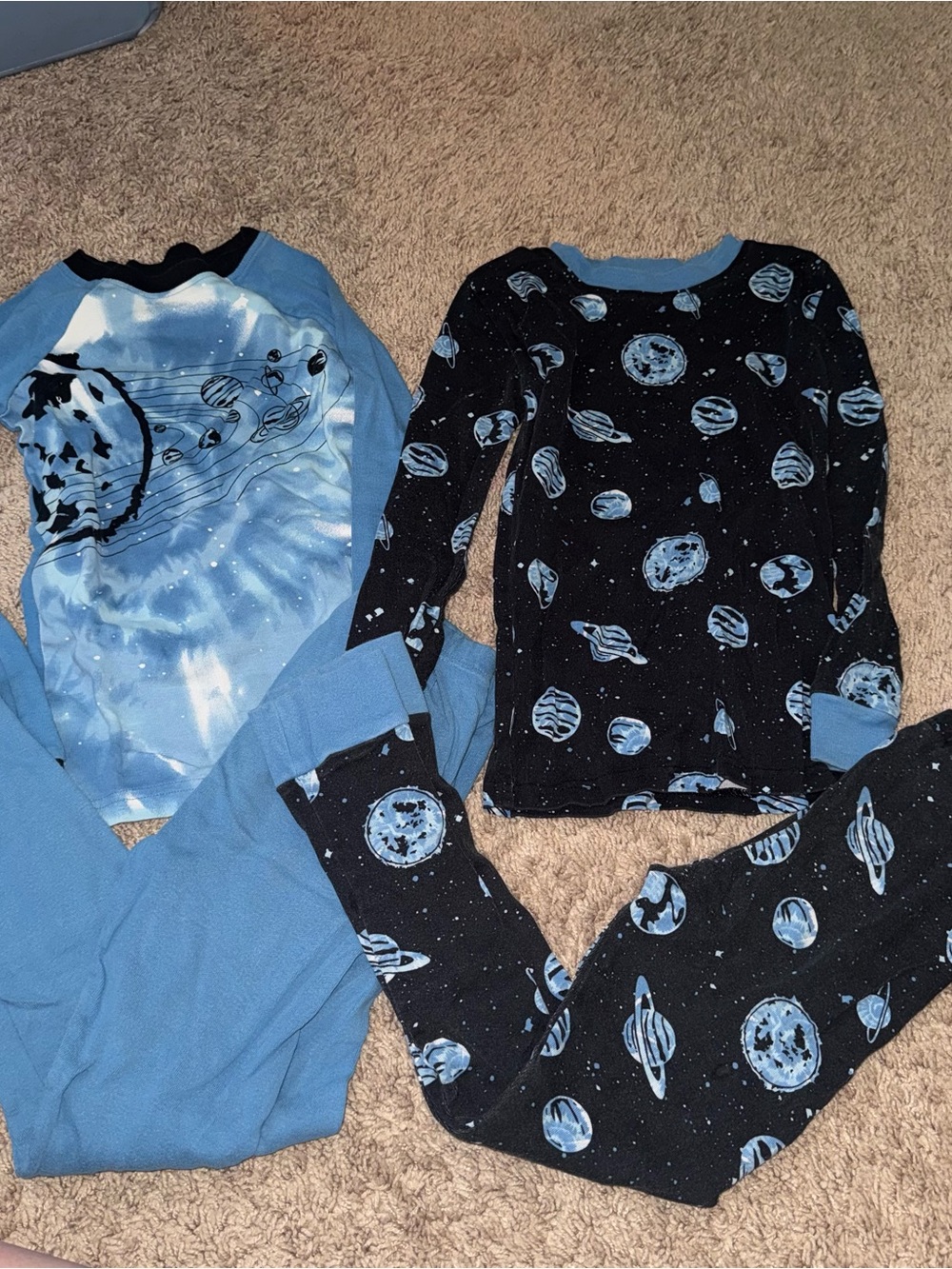 Size 8 kids space pajama sets